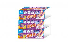 多用擦手纸巾150抽3连包