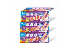 多用擦手纸巾150抽3连包